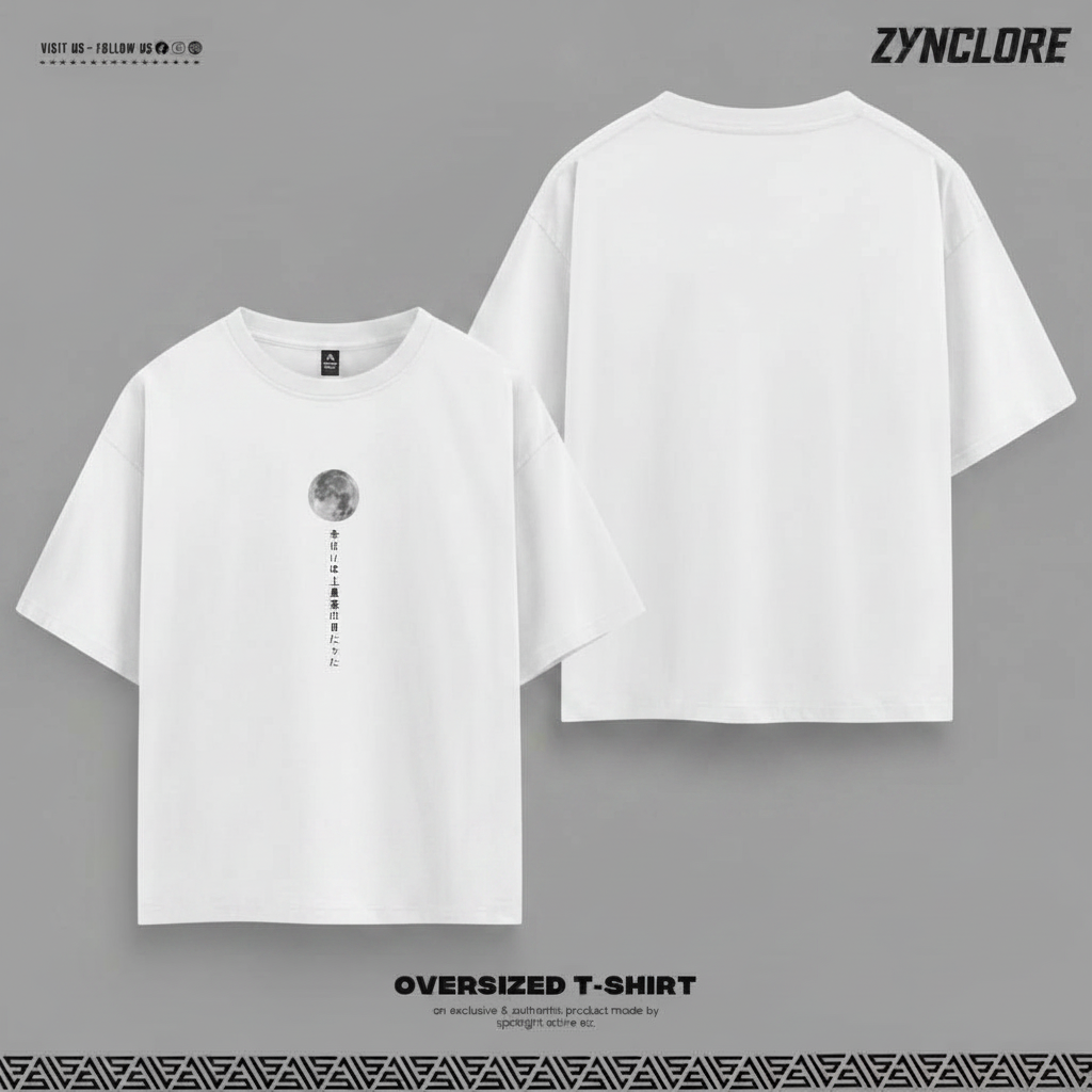 Moonlight Minimal Graphic Black T-Shirt