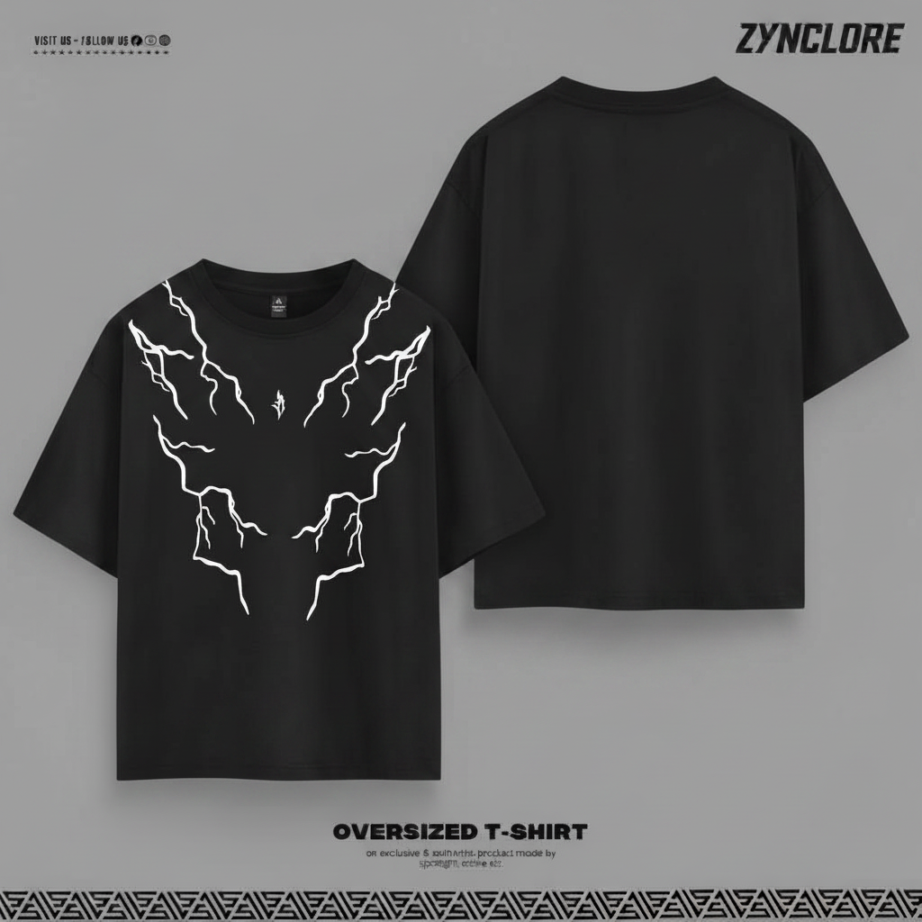 Thunder Strike Black Graphic T-Shirt